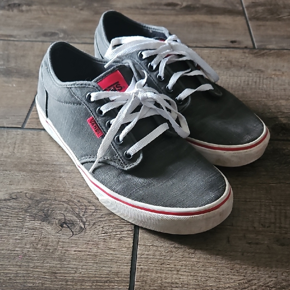 Vans Men's Dark Gray Canvas Sneakers, sz 8